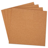 Cork Tile Panels, Brown, 12 X 12, 4-pack