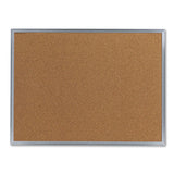 Bulletin Board, Natural Cork, 48 X 36, Satin-finished Aluminum Frame