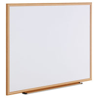Dry Erase Board, Melamine, 48 X 36, Oak Frame