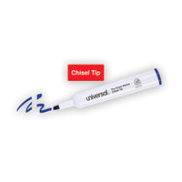 Dry Erase Marker, Broad Chisel Tip, Blue, Dozen