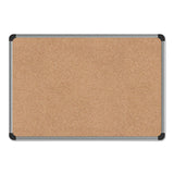 Cork Board With Aluminum Frame, 24 X 18, Natural, Silver Frame