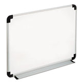 Dry Erase Board, Melamine, 24 X 18, White, Black-gray, Aluminum-plastic Frame