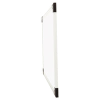 Dry Erase Board, Melamine, 24 X 18, White, Black-gray, Aluminum-plastic Frame