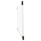 Dry Erase Board, Melamine, 24 X 18, White, Black-gray, Aluminum-plastic Frame