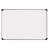 Magnetic Steel Dry Erase Board, 36 X 24, White, Aluminum Frame