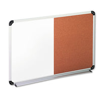 Cork-dry Erase Board, Melamine, 36 X 24, Black-gray, Aluminum-plastic Frame