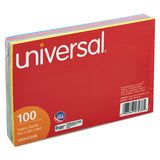 Index Cards, 4 X 6, Blue-salmon-green-cherry-canary, 100-pack