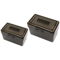 Plastic Index Card Boxes, 4" X 6", Translucent Black