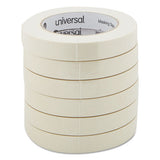 Removable General-purpose Masking Tape, 3" Core, 18 Mm X 54.8 M, Beige, 6-pack