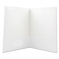 Laminated Two-pocket Portfolios, Cardboard Paper, White, 11 X 8 1-2, 25-pack