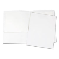 Laminated Two-pocket Portfolios, Cardboard Paper, White, 11 X 8 1-2, 25-pack