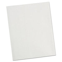 Two-pocket Portfolio, Embossed Leather Grain Paper, White, 25-box