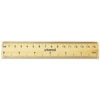 Flat Wood Ruler, Standard-metric, 6"