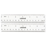 Clear Plastic Ruler, Standard-metric, 6", 2-pack