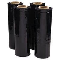 Black Stretch Film, 18" X 1, 500ft Roll, 20mic (80-gauge), 4-carton