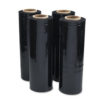 Black Stretch Film, 18" X 1, 500ft Roll, 20mic (80-gauge), 4-carton