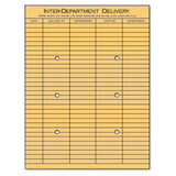 String And Button Interoffice Envelope, #97, Two-sided Five-column Format, 10 X 13, Light Brown Kraft, 100-box
