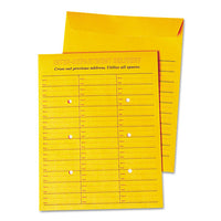 Deluxe Interoffice Press & Seal Envelopes, #97, Two-sided Three-column Format, 10 X 13, Brown Kraft, 100-box