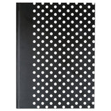 Casebound Hardcover Notebook, Wide-legal Rule, Black-white Dots, 10.25 X 7.68, 150 Sheets