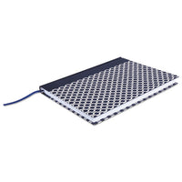 Casebound Hardcover Notebook, Wide-legal Rule, Blue-hex Pattern, 10.25 X 7.68, 150 Sheets