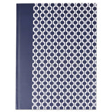 Casebound Hardcover Notebook, Wide-legal Rule, Blue-hex Pattern, 10.25 X 7.68, 150 Sheets