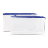 Zippered Wallets-cases, 11 X 6, Clear-blue, 2-pack