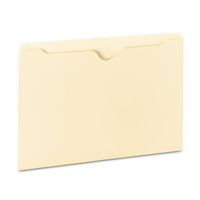Deluxe Manila File Jackets With Reinforced Tabs, Straight Tab, Letter Size, Manila, 50-box