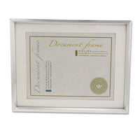 Plastic Document Frame W-mat, 11 X 14 & 8 1-2 X 11 Inserts, Metallic Silver