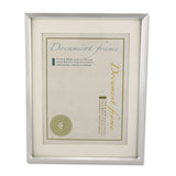 Plastic Document Frame W-mat, 11 X 14 & 8 1-2 X 11 Inserts, Metallic Silver