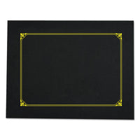 Certificate-document Cover, 8 1-2 X 11 - 8 X 10 - A4, Black, 6-pk