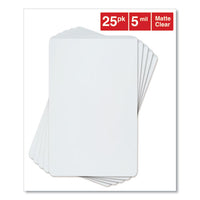 Laminating Pouches, 5 Mil, 2.13" X 3.38", Matte Clear, 25-pack