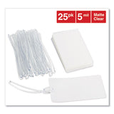 Laminating Pouches, 5 Mil, 2.5" X 4.25", Matte Clear, 25-pack