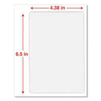 Laminating Pouches, 5 Mil, 6.5" X 4.38", Crystal Clear, 100-box