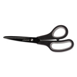 Industrial Carbon Blade Scissors, 8" Long, 3.5" Cut Length, Black-gray Offset Handle