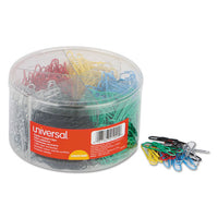 Plastic-coated Paper Clips, Small (no. 1), Assorted Colors, 500-pack