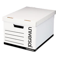 Medium-duty Easy Assembly Storage Box, Letter Files, White, 12-carton