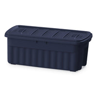 Roughneck Storage Box, 3 Gal, 10.63" X 15.69" X 7", Dark Indigo Metallic