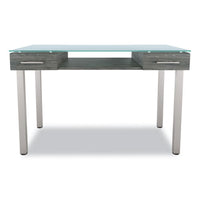 Prestige Glass Writing Desk, 47.1" X 23.5" X 29.5", Gray