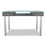 Prestige Glass Writing Desk, 47.1" X 23.5" X 29.5", Gray