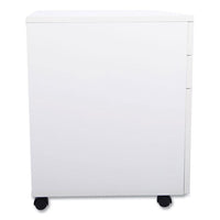 Essentials Three-drawer Mobile Pedestal File, 15.6 X 21.3 X 24.3, White