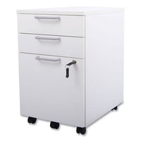 Essentials Three-drawer Mobile Pedestal File, 15.6 X 21.3 X 24.3, White