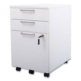 Essentials Three-drawer Mobile Pedestal File, 15.6 X 21.3 X 24.3, White