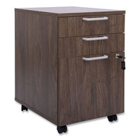 Essentials Three-drawer Mobile Pedestal File, 15.6 X 21.3 X 24.3, Espresso