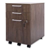 Essentials Three-drawer Mobile Pedestal File, 15.6 X 21.3 X 24.3, Espresso