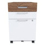 Essentials Two-drawer Mobile Pedestal File, 15.5 X 21.2 X 24.2, White-espresso