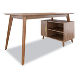 Midmod Storage Desk, Gold Pull, 59.7" X 29.4" X 29.5", Espresso