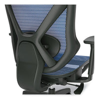 Flexfit Dexley Mesh Task Chair, Supports Up To 275 Lb, Blue Seat-back, Black Base