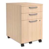 Essentials Three-drawer Mobile Pedestal File, 2 Box/1 Legal/letter-size File Drawers, Natural, 15.6" X 21.3" X 24.3"