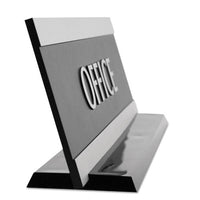 Century Series Office Sign, Office, 9 X 3, Black-silver