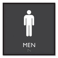 Ada Sign, Men, Plastic, 8 X 8, Clear/white
